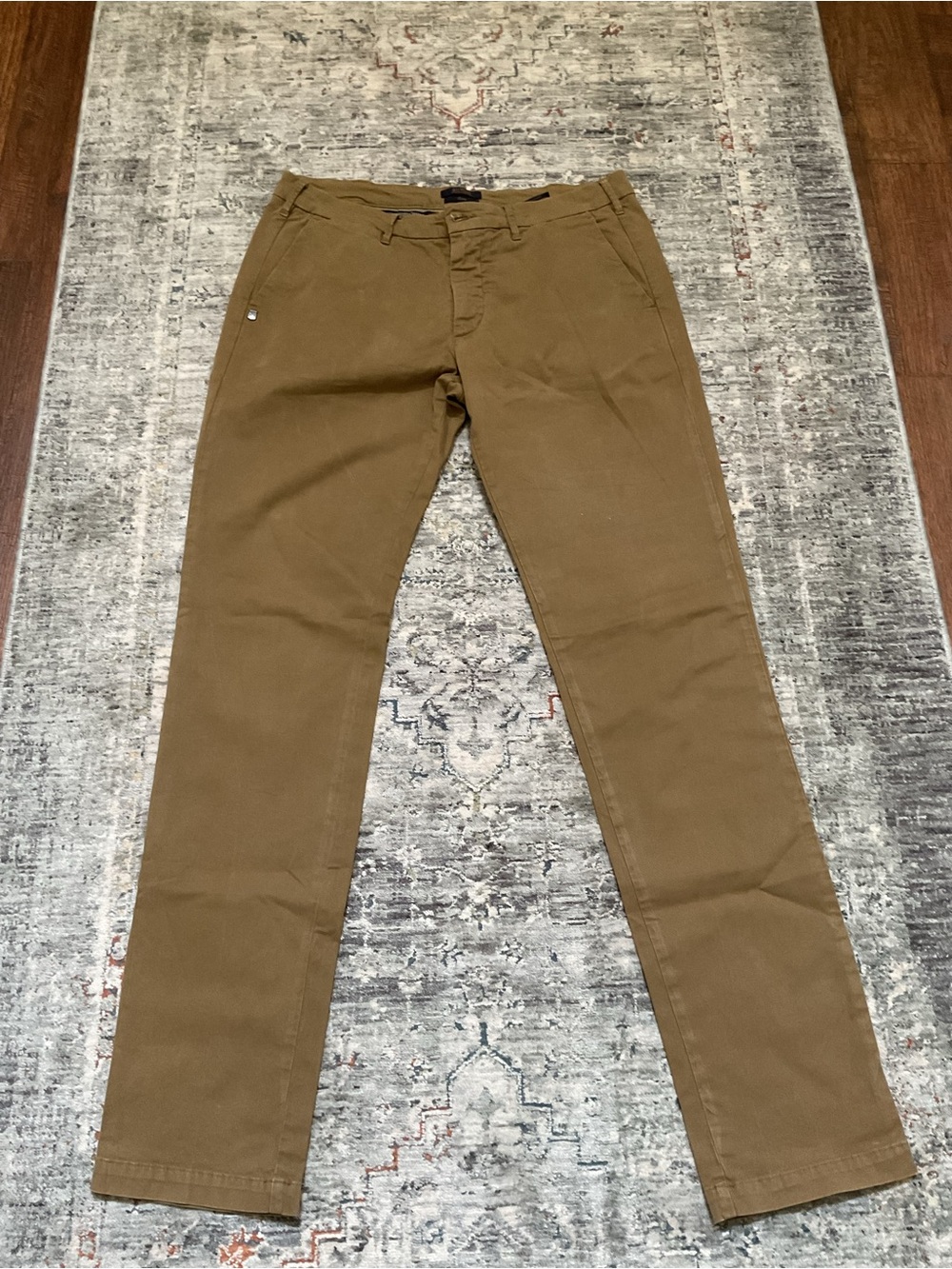 40weft Men's Brown Chino Pants - Classic Straight Fit size 33x35